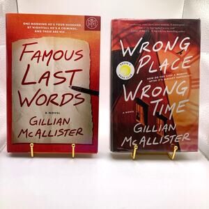 Wrong Place Wrong & Famous Last Words by Gillian McAllister Book Bundle BOTM HC